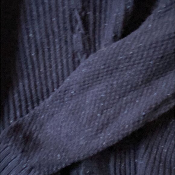 Christopher & Banks Open Front Knit Cardigan-Mixed Knitting-Navy Blue-Size L-GUC - Picture 5 of 8